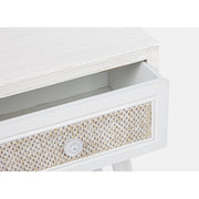 Table de chevet en MDF un tiroir Blanc MONTIEL 35x30x h46,5 cm
