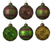 Boule de Noël en verre opaque couleurs assorties 8 cm