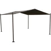 Gazebo carré Certeli, forme Abri, couleurs graphite - ardoise 4x4