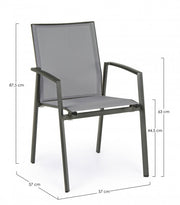 Fauteuil de jardin en aluminium anthracite Cruise