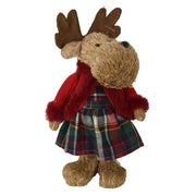 Rennes en tissu rouge et vert cm18x10h30