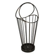 Porte-parapluie rond en métal bronze foncé cm32x30h52-70