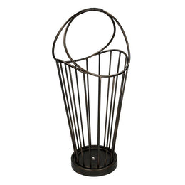 Porte-parapluie rond en métal bronze foncé cm32x30h52-70