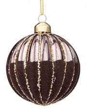 12x Sphère Vt Segment Marron D80