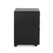 Commode de bureau en MDF avec trois tiroirs Noir NADIR 40x44x h65 cm