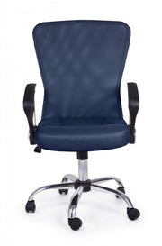 Chaise de bureau en tissu bleu Brisbane