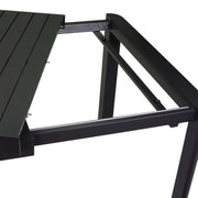 Table rectangulaire extensible Claveland en aluminium anthracite