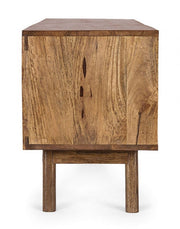Meuble TV 2 portes-1 tiroir en bois de style vintage