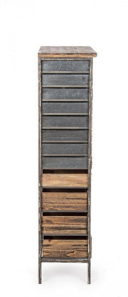 Commode OFFICINA en acier et bois 132,5h cm