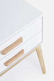 Commode blanche ORDINARY 2 tiroirs 58h cm