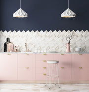 Tabouret de bar blanc en bois naturel en bois