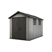 Duotech House Grey Effet Natural Wood Effet 2 Portes 2 Polycarbonate Windows 230x350xh.242 cm