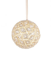 Suspension en forme de sphère avec motif losange doré, 12x D90