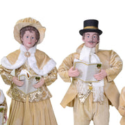 Ensemble famille de chanteurs en tissu doré 4pcs cm34x22h95