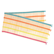 Nappe rectangulaire en bambou multicolore cm33x150