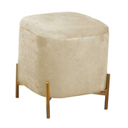 Pouf velours crème cm38x38h45