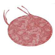 Coussin rond en tissu rose sauvage rouge brique cm40x40h4