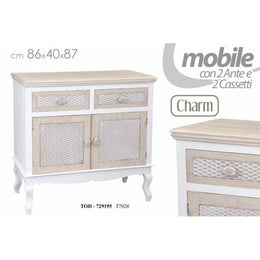 Buffet console style shabby blanc beige charm cm 86 x 40 x 87 h