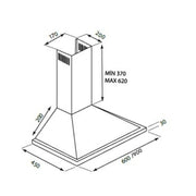 Hotte pyramidale 60 cm Eolo 60 noir Samet