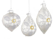 Lot de 12 Pendentifs Vt Floret Blanc Assortis