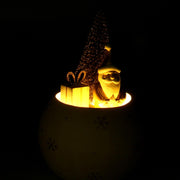 Père Noël en métal à l'intérieur de la boule d'or cm ø11h17