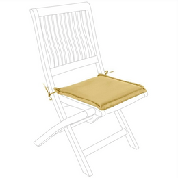 Coussin carré poly moutarde 40x40