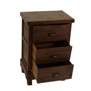 Mobile de base avec 3 tiroirs de noyer country 50x35xh. 76 cm