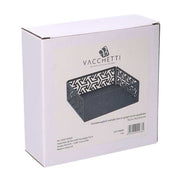 Porte-serviettes carré en métal flèches gris foncé cm16,5x16,5x6