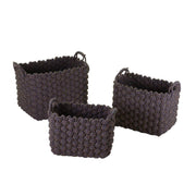 Panier en tissu 1-3 crème et bleu