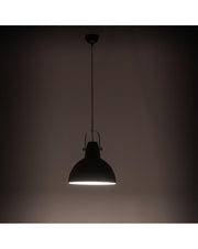 Lampe à suspension Kande en métal noir STS