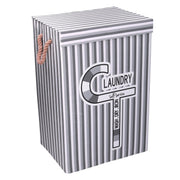 Panier à linge gris avec couvercle cm40x30h60