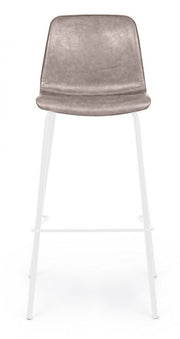 Tabouret de bar en éco-cuir beige Kyra 39 x 44 x 103,5 cm