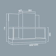 Hotte aspirante ETRA en inox bruni 90 cm