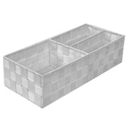 Tiroir en polyester blanc 3 compartiments cm37x17h10