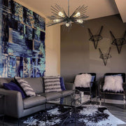 Plafonnier Salem MDL3806 5 lumières en métal noir