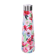 Thermos rond en acier fleurs roses 0,5L cm4,5x7h25