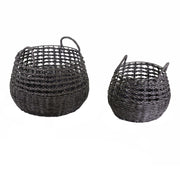 Panier rond en métal gris 1-2 cmø44h36
