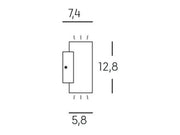 Applique 3W + 3W LED 4000K Sino Ligne blanche