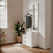 Meuble d'entrée Image41B blanc avec miroir