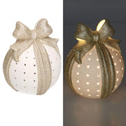 Coffret cadeau or blanc avec led ronde cmø13,5h16