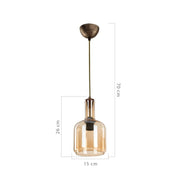 Suspension Boston MDL3554 avec diffuseur en verre fumé