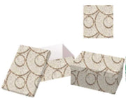 Boîte rectangulaire en carton beige 1-10 cercles cm37,5x29h16