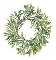 Couronne de Noël en Tulle avec Baies Blanches 8x35cm