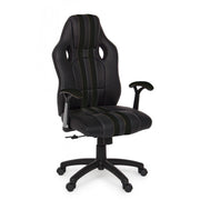 Fauteuil de bureau avec accoudoirs Spider en similicuir noir