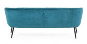Canapé 3 places bleu canard