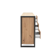 Buffet moderne en chêne avec tiroirs de style urbain cm 160 x40 x 88 h