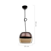 Punto ASZ0856 suspension avec diffuseur en verre inversé