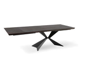 Table extensible avec plateau en placage de chêne traité thermiquement 160/240x90x76h cm