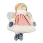 Ange en tissu rose cm 13h17