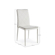 Chaise Achille avec structure en acier blanc